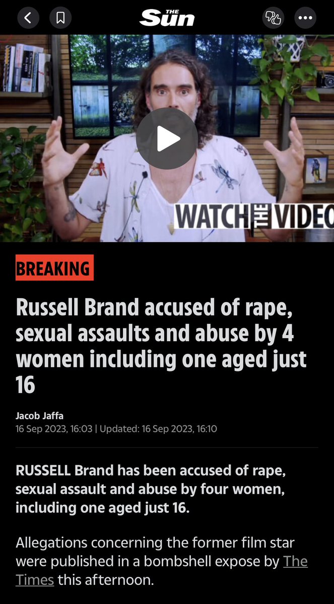 Russel Brand’s getting the Andrew Tate treatment.