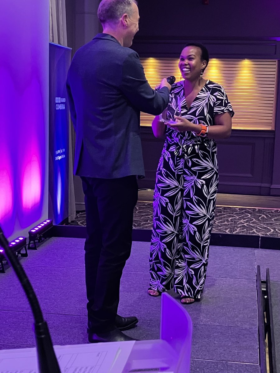 Huge applause and cheers for the very popular winner of The Together Award, Phumla Malgas 🎉👏❤️ #MakeADifferenceAwards