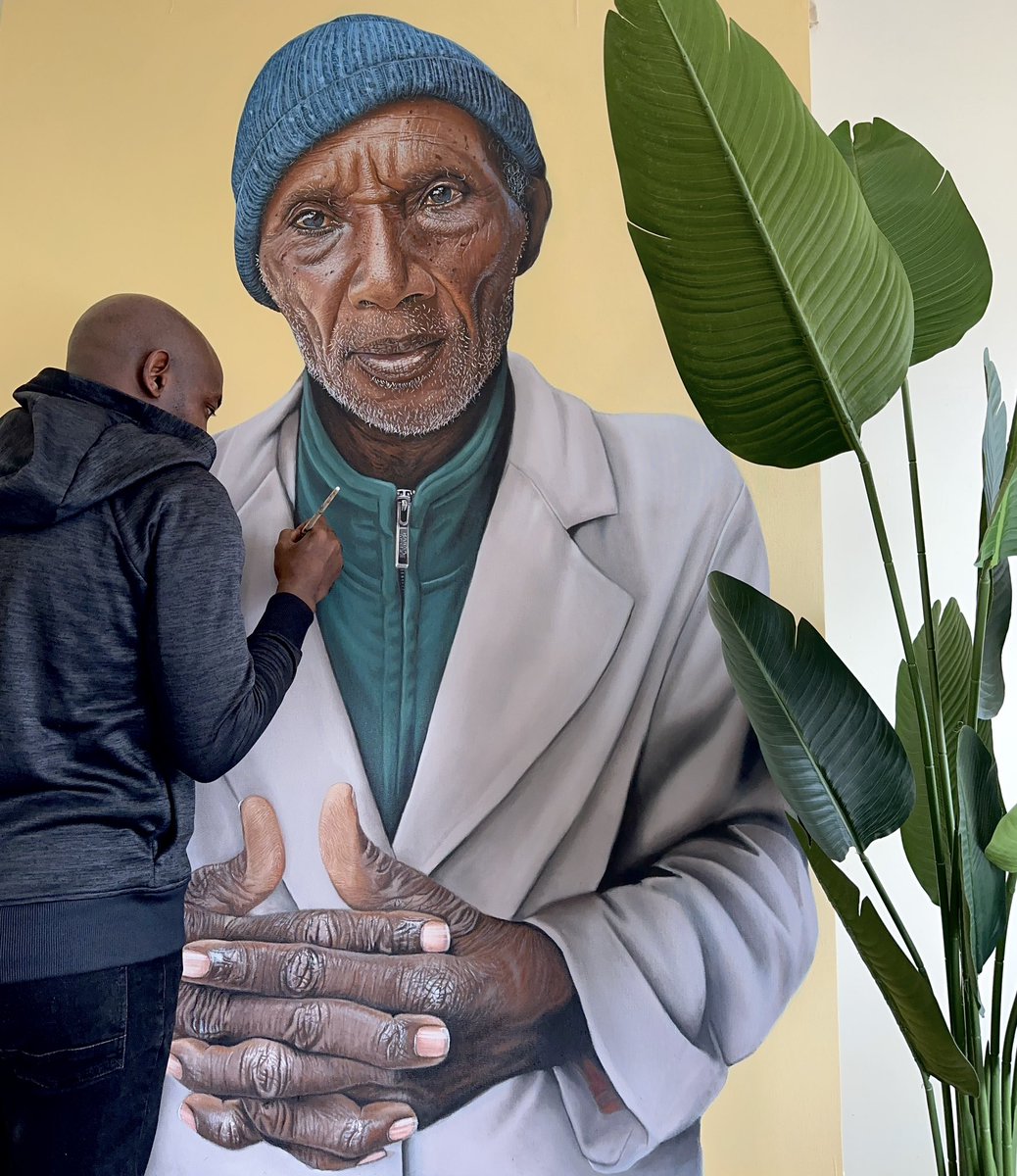 prazzlearts's tweet photo. The piece "Lost in the tranquil moments of ‘contentment 8’" is an artwork by  @eddybeuer that evokes a sense of peace and fulfilment.

#lifeofanartist #painting #art #details  #life #africanfaces https://t.co/AguQNTYFRw