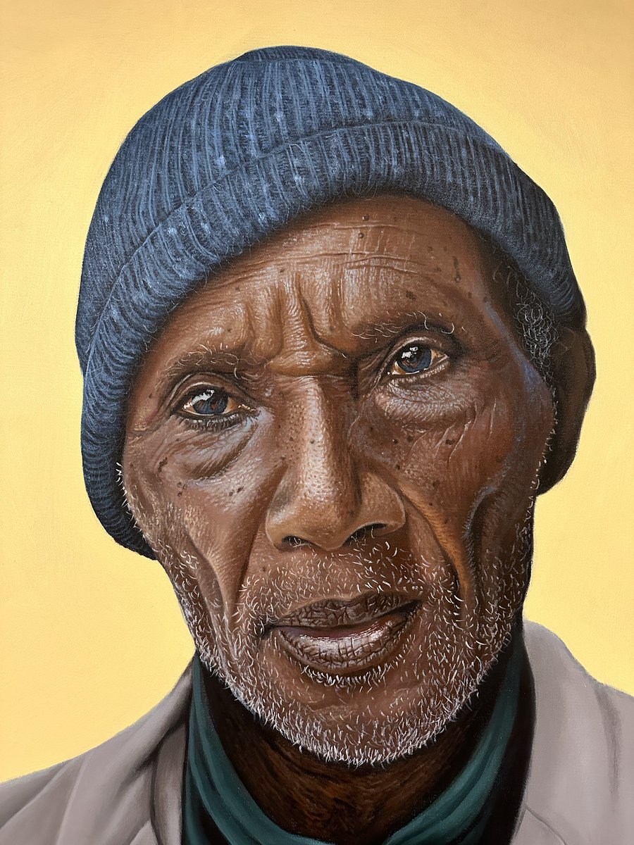 prazzlearts's tweet photo. The piece "Lost in the tranquil moments of ‘contentment 8’" is an artwork by  @eddybeuer that evokes a sense of peace and fulfilment.

#lifeofanartist #painting #art #details  #life #africanfaces https://t.co/AguQNTYFRw
