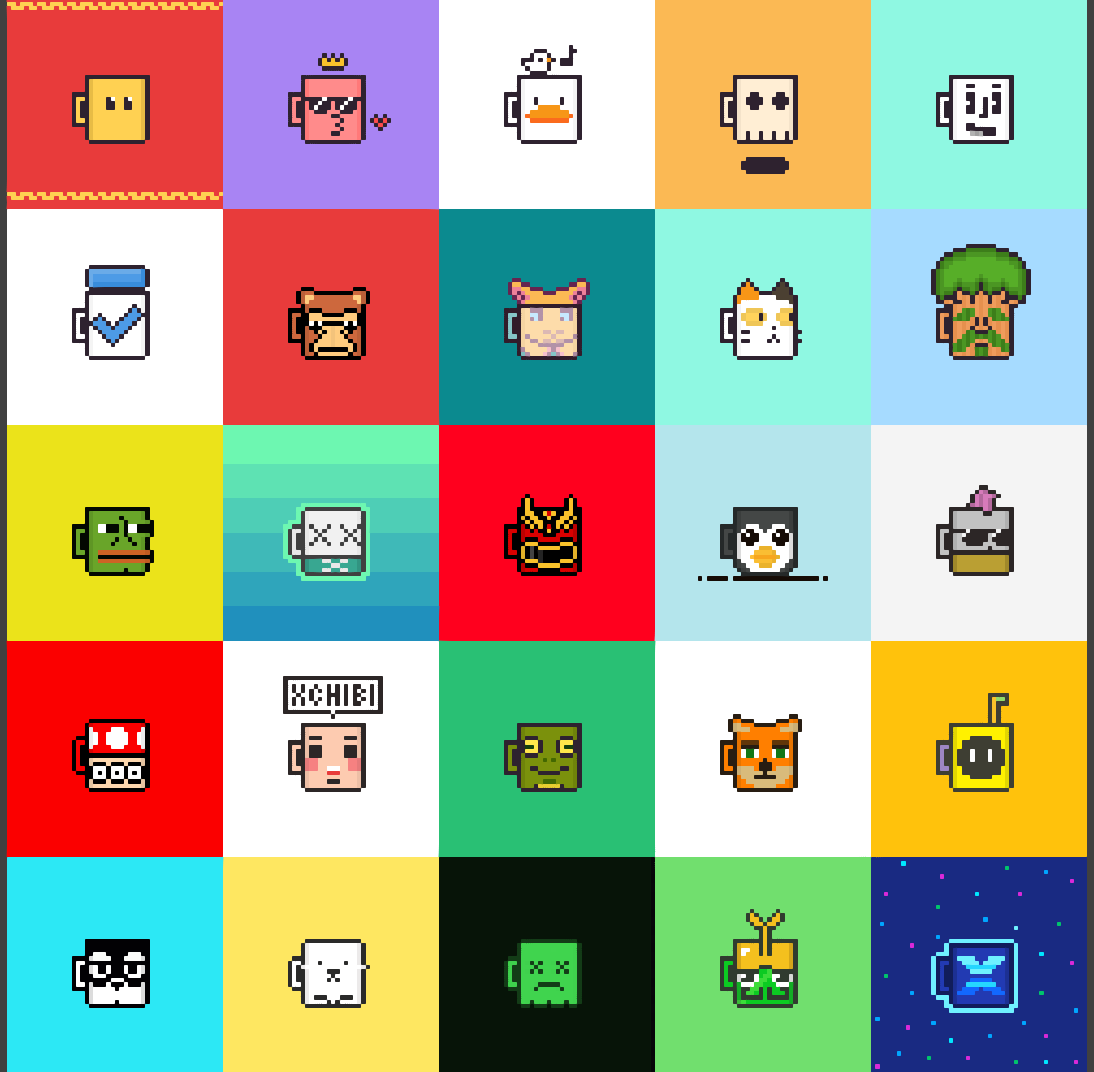 Mugdot_XRP's tweet photo. And one more thing.👀
I am currently creating derivative NFTs inspired by various XRPL projects and others.
Do you have any good names for them?🤔
#XRP #XRPL #NFT #NFTs #Pixelart https://t.co/bxJKp7MwKM