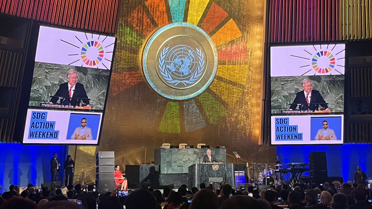 Ayto_Soria's tweet photo. Hoy el secretario de @ONU_es @antonioguterres abre el l Foro de #GGLL de la Cumbre de los #ODS y habla alto y claro sobre el papel de los gobiernos locales. Asiste @cmmsoria representando a Soria sumándose a la voz de los ayuntamientos https://t.co/SxiCNfv2yv