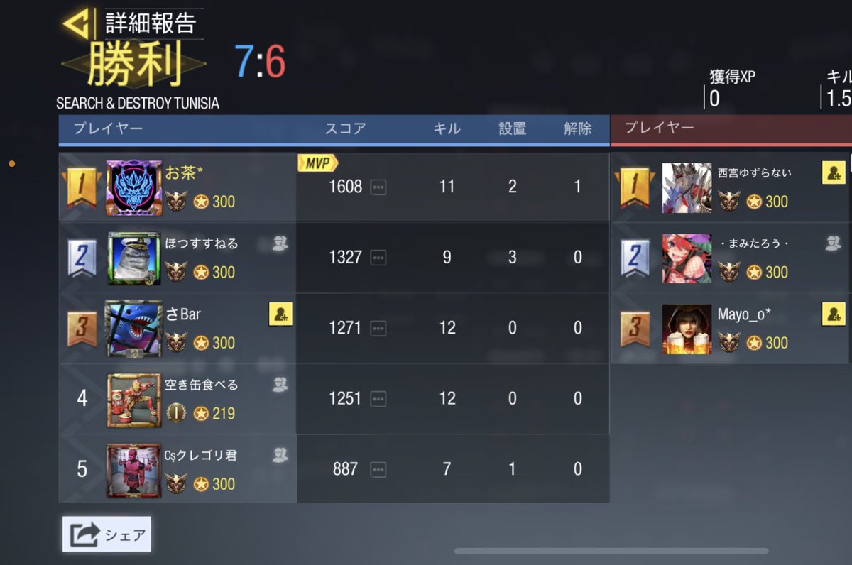 UGOUNOSYUU_codm's tweet image. 09/16(土)22:00-23:00

EL_Fox【official 】様
@EL_Fox_official 

本日は対戦ありがとうございました。機会がありましたら、再戦よろしくお願いします。

3-1 win