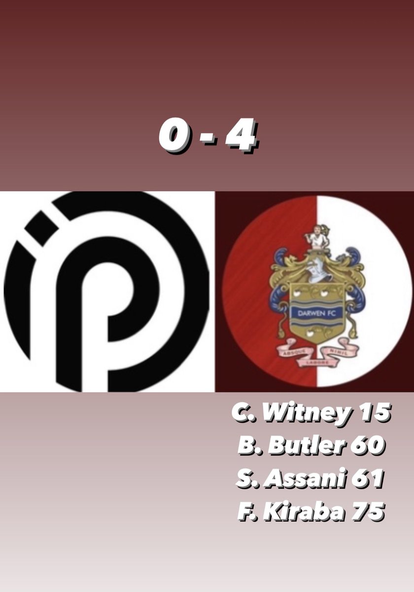 darwenfc_u23s's tweet image. 🔴 Result 🔴
Interpro Academy 0 - 4 Darwen FC
A fantastic performance and result away at Interpro Academy today.
Great to see how we adapted our game after a poor first 20 mins.
Another clean sheet as well giving us great momentum and confidence. @jpluk
