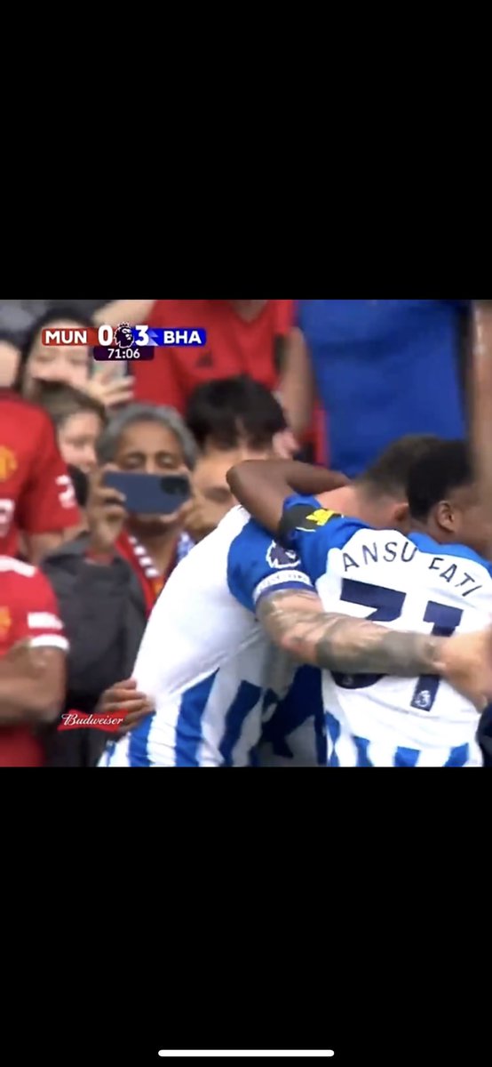 ReganBestford's tweet photo. Why in the fuck are you in the United stand with a United top on, pull out your phone and take a photo of Joao Pedro celebrating. Fucking Embarrassing! https://t.co/419BzEPMYW