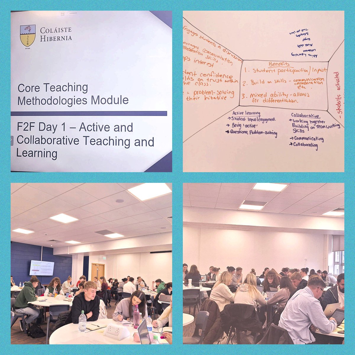 Spring 23 Core Teaching Methodologies day. Great to see high levels of engagement and active collaboration amongst all Spring 23 Post-Primary PME student teachers. #collaboration #hcbecomingateacher