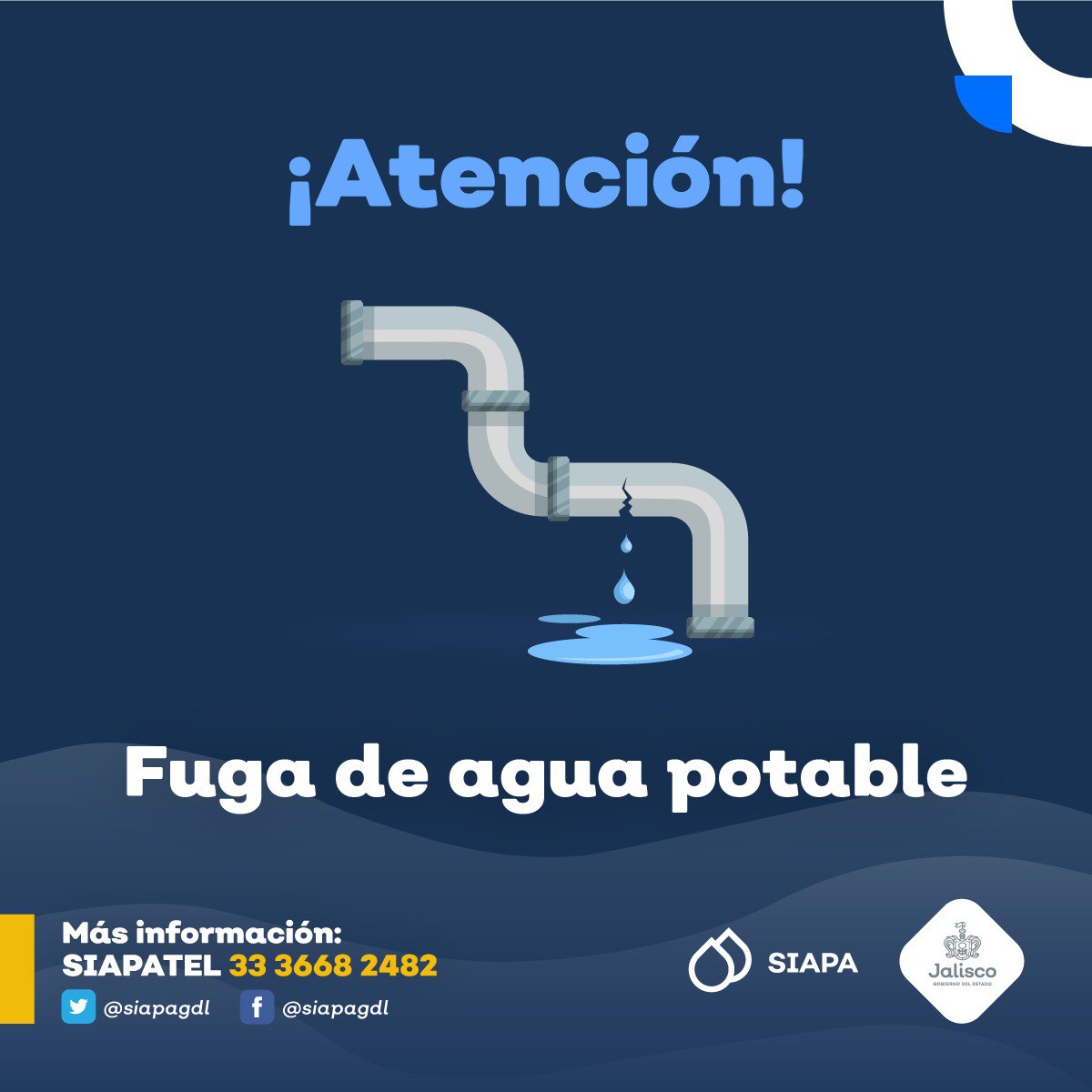 siapagdl's tweet photo. 1/7
#SIAPAInforma que durante la madrugada se presentó una fuga dentro de las instalaciones del sistema Rebombeo Oriente, por lo cual se verá afectado el sistema que abastece la PP2.

Las siguientes colonias presentarán baja presión y en algunos casos se presentará falta de agua: https://t.co/1SolVHZ0pA