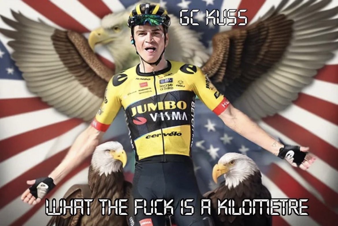 Dear Mr. President @JoeBiden, I petition that, with Sepp “GC” Kuss’s victory in the 2023 Vuelta a España, September 13th (his birthday and when he clinched the Vuelta) be forever celebrated as a National #GCKUSS holiday. Feel free to include the subtext “WTF is a kilometer.”