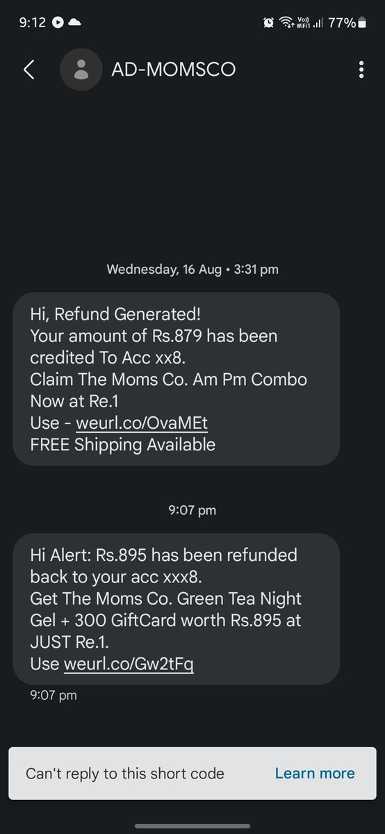 prateeksingla's tweet photo. Another corporate making public fool sending click bait SMS in your inbox. https://t.co/Igvn7JsFgF