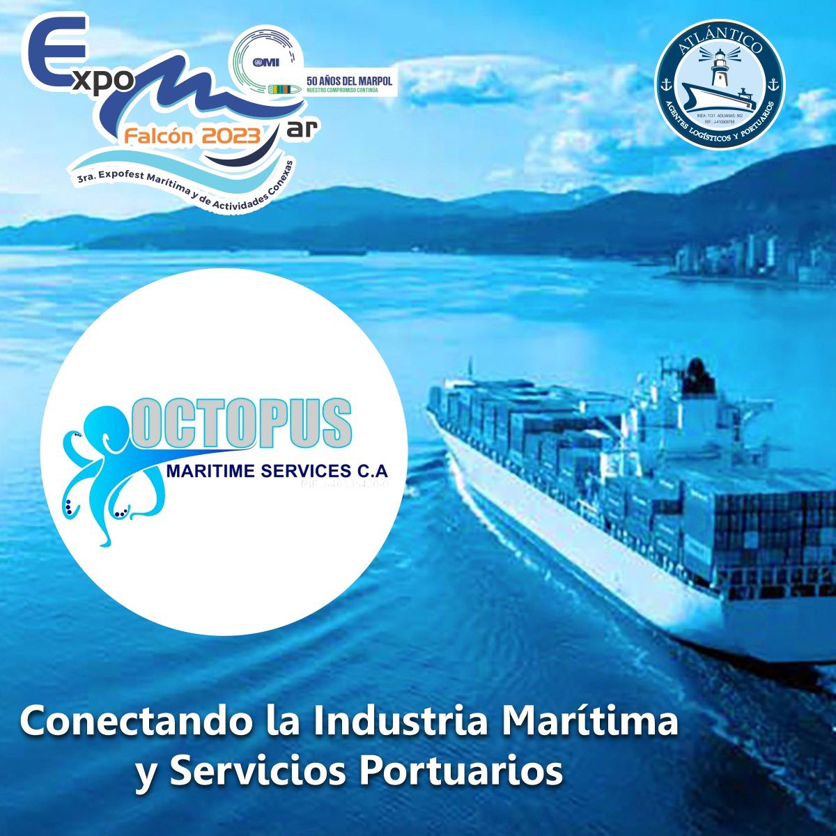 Seguimos sumando sponsors a la Expomar Falcón 2023. En esta oportunidad le damos una calidad bienvenida los amigos de Octopus Maritime Services a la Expomar Falcón 2023!!! 

Bienvenidos a bordo🚢🛟⚓️🚤🤿