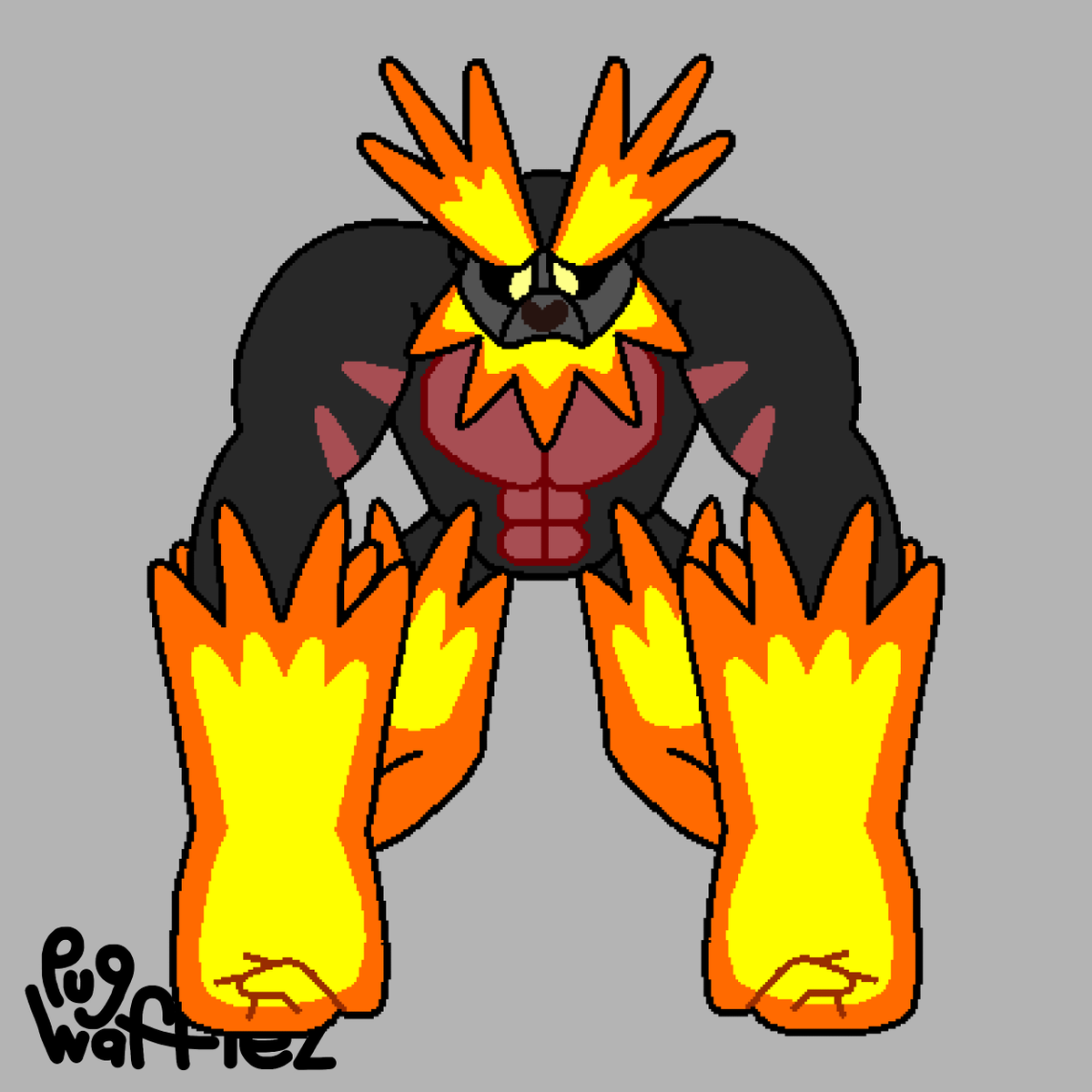 PugWafflez2's tweet photo. Gibburn has evolved!

Immolape (Fire/Fighting)

[ #pokemon #fakemon #PokemonScarletViolet #creaturedesign ] https://t.co/yJHy2Ff4mr
