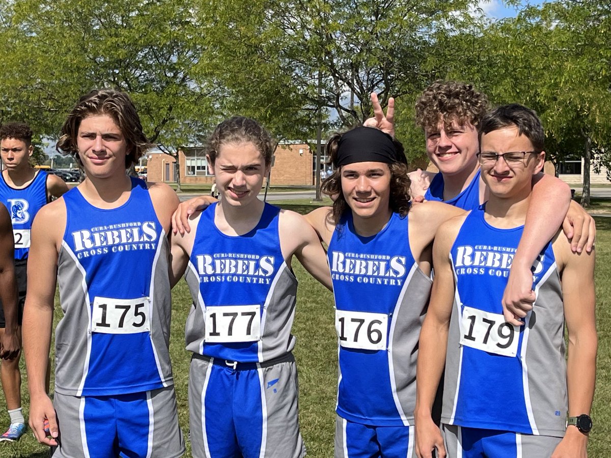 Dvolz70's tweet photo. And away they (get ready to) go.  A few minutes until the start at Byron-Bergen.  Good luck Running Rebels! #mycrcs https://t.co/vZP6vkMYFv