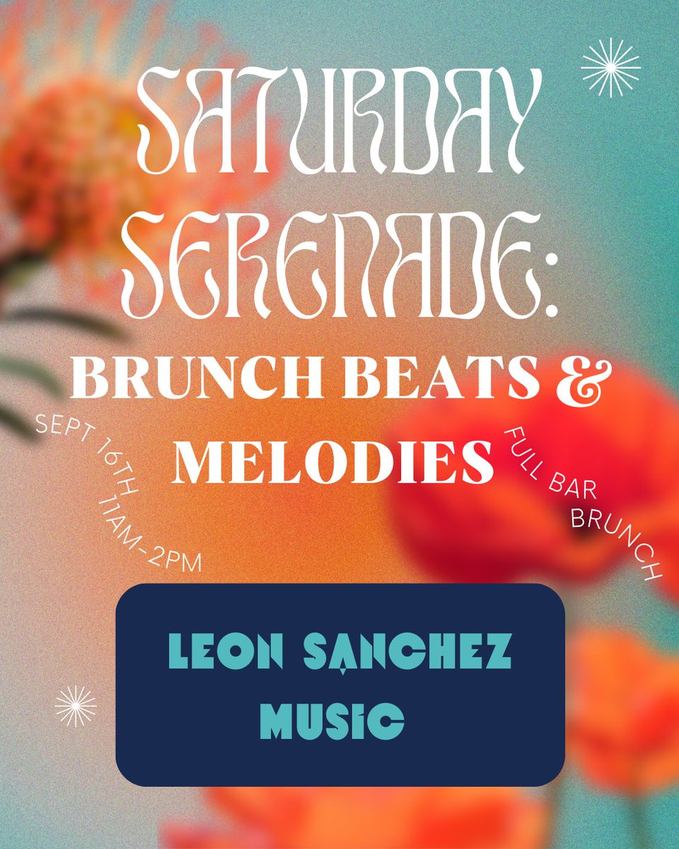 eatgoodkind's tweet photo. Brunch just got a whole lot groovier!

Join us this Saturday from 11am to 2pm for our Saturday Serenade Series with Leon Sanchez, where brunch meets beats.  🍳🎵 https://t.co/r98V6aqhJ7