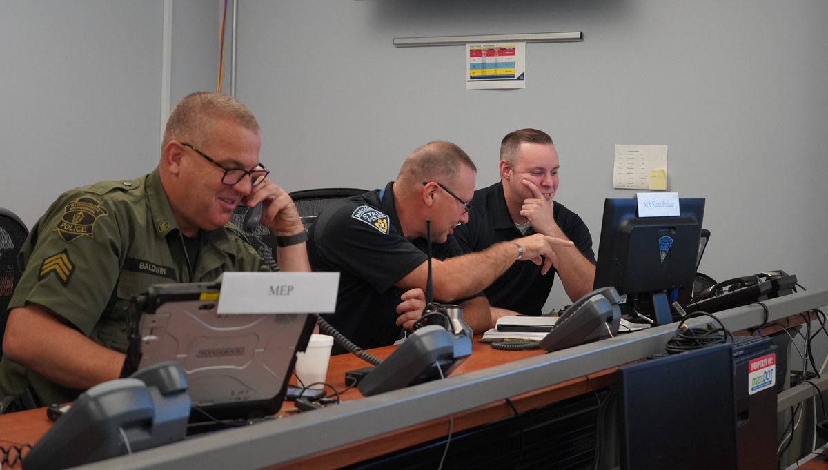 MassEMA's tweet photo. In the State Emergency Operations Center, collaboration is key. Shoutout to our Emergency Support Function partners who work tirelessly to ensure a swift and coordinated response to any needs that may arise. #ThisIsEM https://t.co/RE0cwTkWSJ