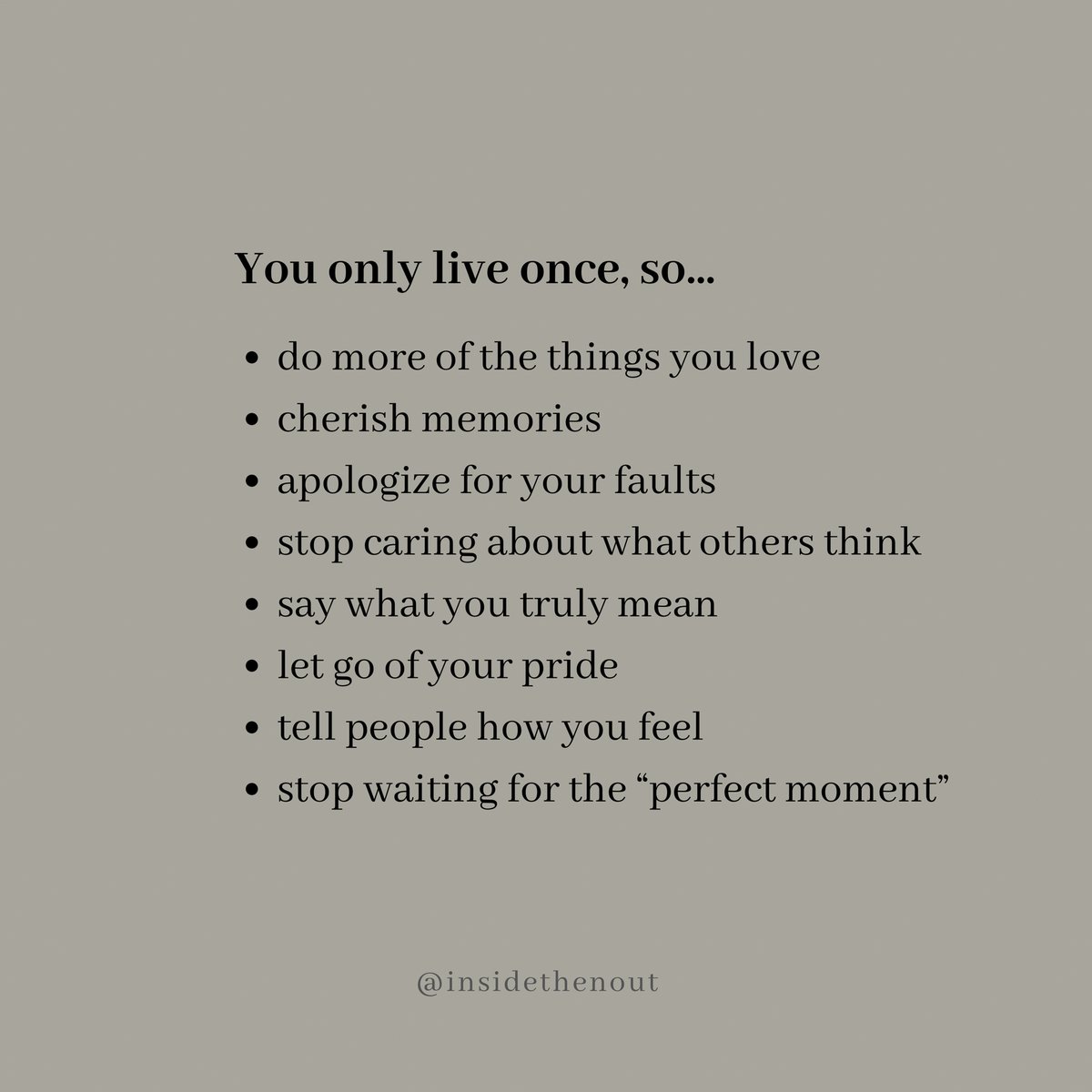 This is your sign to turn off survival mode and start truly living for yourself 🤍