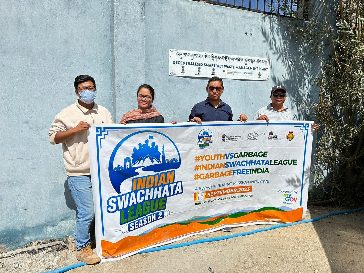 LadakhUlb's tweet photo. Celebrating a milestone in line with the #IndianSwachhtaLeague2 we proudly inaugurated decentralized Smart Wet Waste Management plant in Leh. A significant step towards sustainable Ladakh. #SwachhBharat #GarbageFreeIndia #SHS2023 @SwachhBharatGov @swachhbharat @PMOIndia @MCL_leh https://t.co/DczCWI8G1K