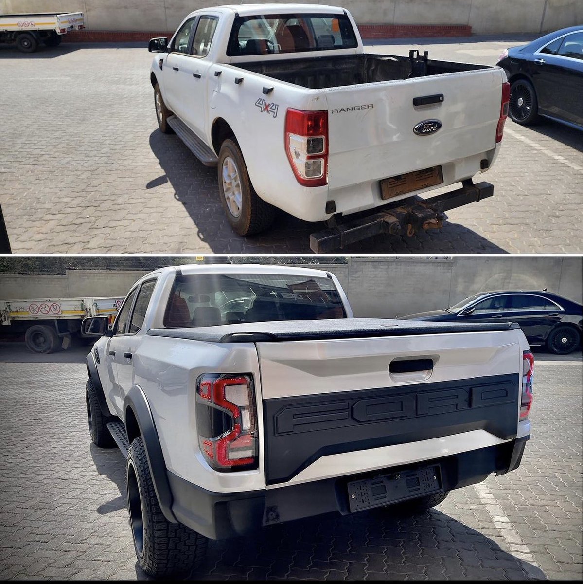 Gift_Makoti_'s tweet photo. Well well well… 2012 Ranger with a Raptor conversion kit. Work carried out by Smoke Customs, Sandton. Kit Pricing costs R 99 000 installed. 

Your thoughts please 🥶👀 https://t.co/EmG2ss0maA