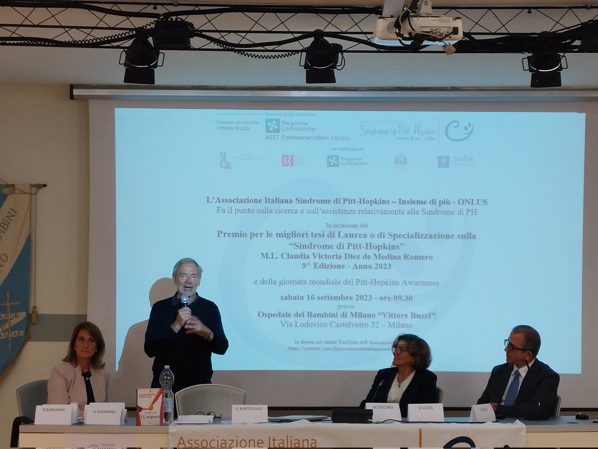 PittHopkinsIT's tweet photo. Pitt Hopkins Awareness Day 2023
Le Istituzioni accanto ad AISPH
Grazie all'assessore al Welfare -Regione Lombardia Guido Bertolaso per averci onorato della Sua presenza https://t.co/GKrXOUDFf9