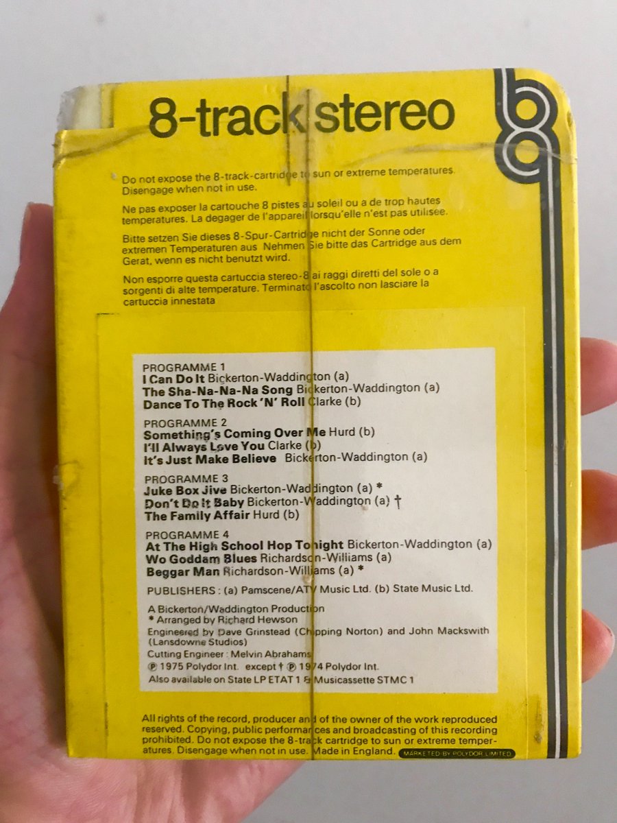 TonyWadders's tweet photo. 8 TRACK STEREO. I think will be a big hit LOL.
#eighttrack #stereo #TheRubettes #rubettes #wearitsat #wecandoit #music #cartridge #composer #tonywaddington https://t.co/gQON958bkV
