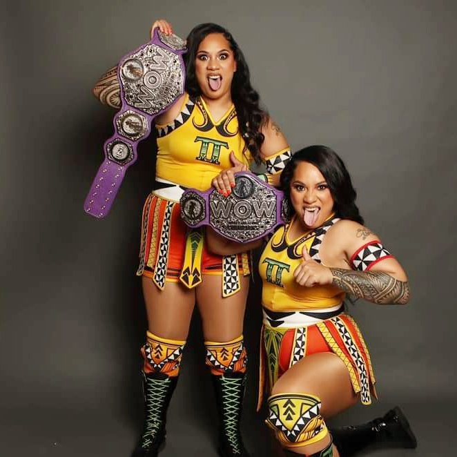 @tongatwins @wowsuperheroes The Tribal Queenz of @wowsuperheroes and your NEWWW WOW Tag Team Champions, The @tongatwins, are gonna lead The Island Dynasty into the Season 2 Premiere! This NEW ERA is just getting started and it'll only get BIGGER from here on out! To the other teams, YOU BETTER BRING IT!!!!