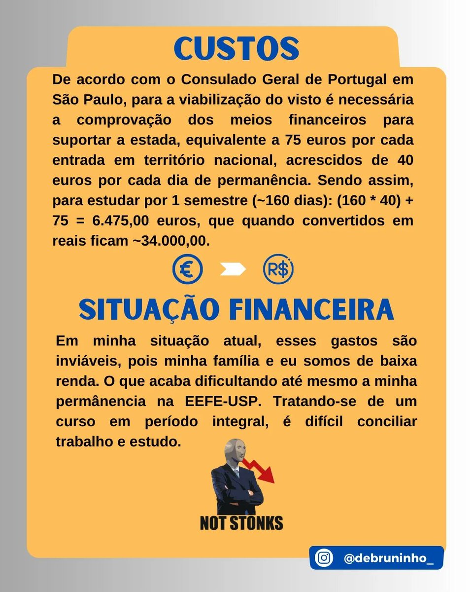 BrunodeSalesVi1's tweet photo. Oii, eu sou o Bruninho! Estudo Bacharelado em Esporte na USP. Tenho um sonho de estudar na @FADEUPorto e fui contemplado no edital 1749 a estudar lá em 2024.
Infelizmente não tenho dinheiro suficiente para ir... Se quiser e puder colaborar pode saber mais aqui e no instagram🙏🏾♥️ https://t.co/uBS95r1Fpb