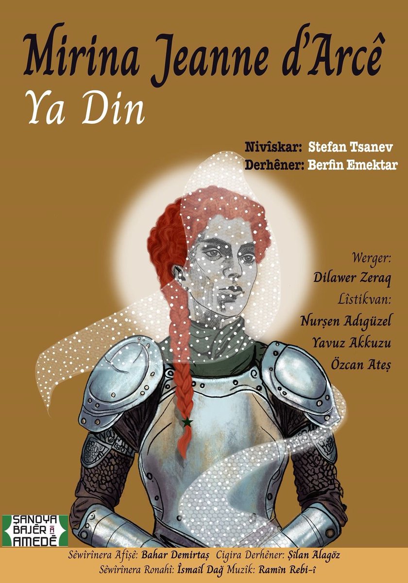 Lîstika me ya nû “MIRINA JEANNE D’ARCE YA DIN” 6 ê Cotmehê li Şanoya Bajêr A Amedê pêşberî we ye!

Yeni oyunumuz  “MIRINA JEANNE D’ARCE YA DIN” prömiyeri 6 Ekim’de Amed Şehir Tiyatrosu’nda

biletinial.com/tr-tr/tiyatro/…