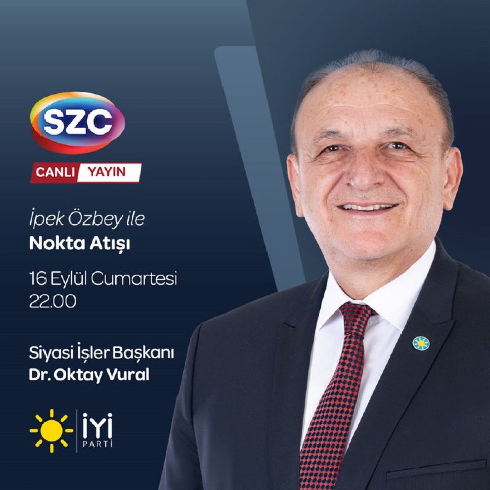 Bu akşam;
16 Eylül Cumartesi 
Saat 22.00'de
Sözcü TV ekranlarında 

İpek Özbey ile #NoktaAtışı programının konuğu olacağım.