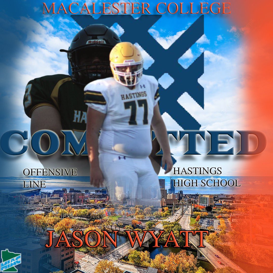 Im extremely honored and grateful to announce my verbal commitment to Macalester College, where I will be continuing my athletic and academic career. #OneBlood <a href="/Phil_Nicolaides/">Phil Nicolaides</a> <a href="/TheCoachReedzo/">Matthew Reed</a> <a href="/hastings_fb/">Yellow Jacket Football</a> <a href="/HastingsBooster/">Hastings Boosters</a> <a href="/KDJmedia1/">Kevin Devaney Jr.</a> <a href="/FaMSportsVF/">FaM Sports New York Varsity</a>