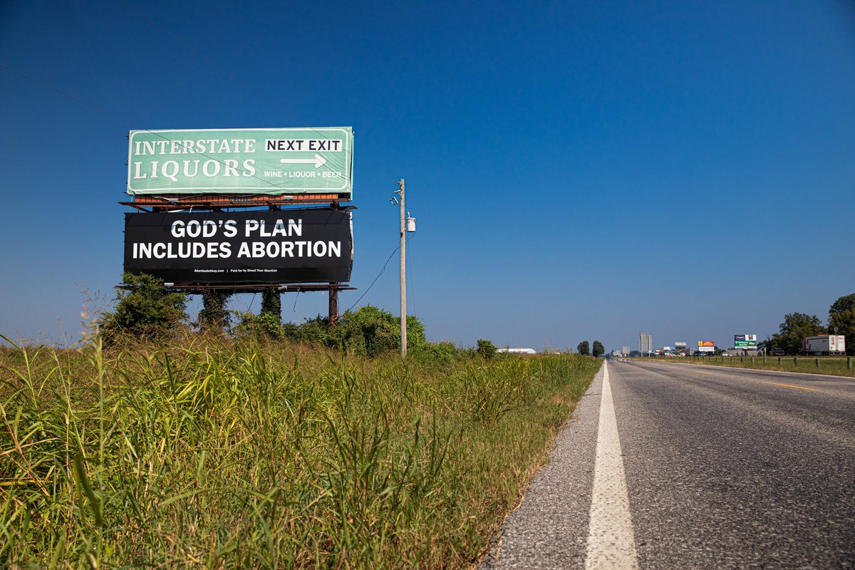 ameliabonow's tweet image. Interstate 55 carries 10s of thousands of abortion seekers out of southern states to Illinois, where abortion is legal. I-55 is covered with horrific, shaming billboards. @ShoutYrAbortion put up 6 good ones, to show love &amp;amp; affirmation to those making the journey.