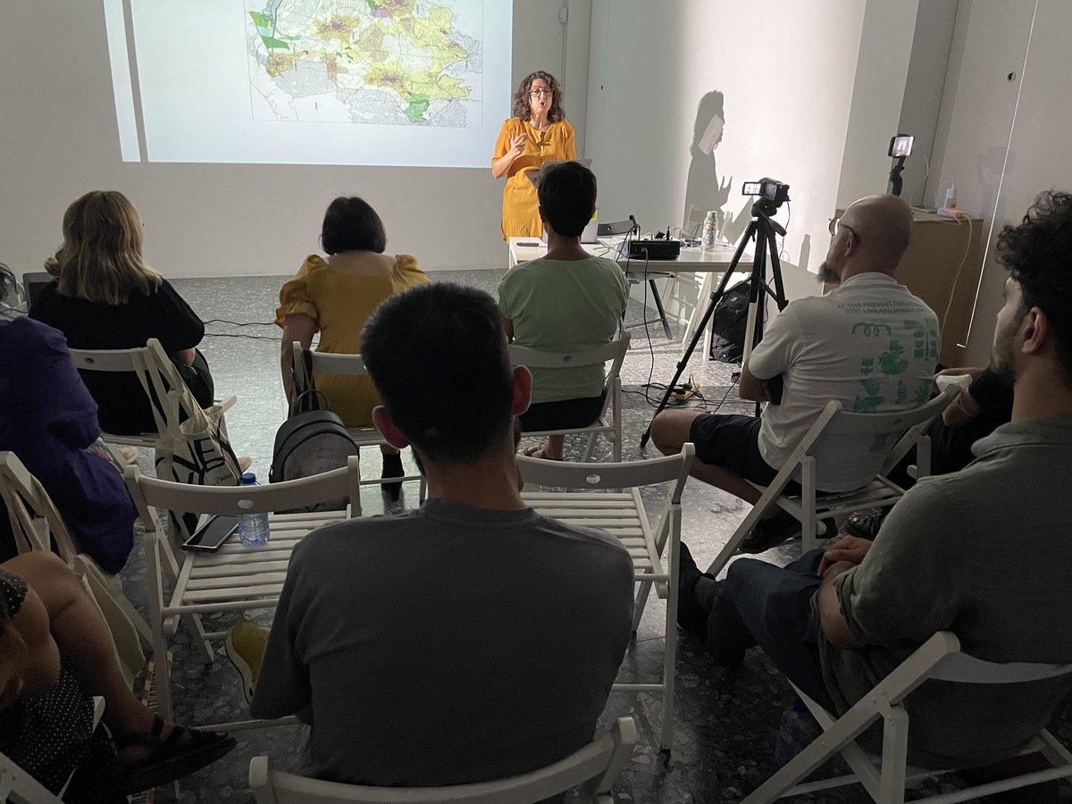 NeMeOrg's tweet image. Now at the NeMe Arts Centre. #ElladaEvangelou is presenting how the Liopetri geography is connected either national trauma. #seachange. ⁦@europe_creative⁩