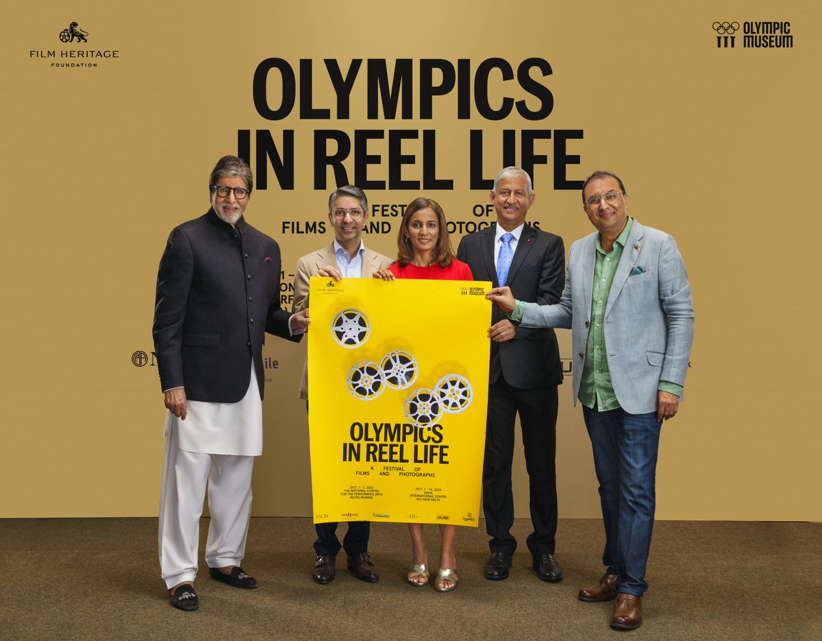 Excited for poster reveal of 'Olympics in Reel Life – A Festival of Films &amp; Photographs' by Film Heritage Foundation in collaboration with Olympic Museum. Joining legendary #AmitabhBachchan, Olympic gold medallists #AbhinavBindra #MMSomaya &amp; FHF Director Shivendra Singh Dungarpur