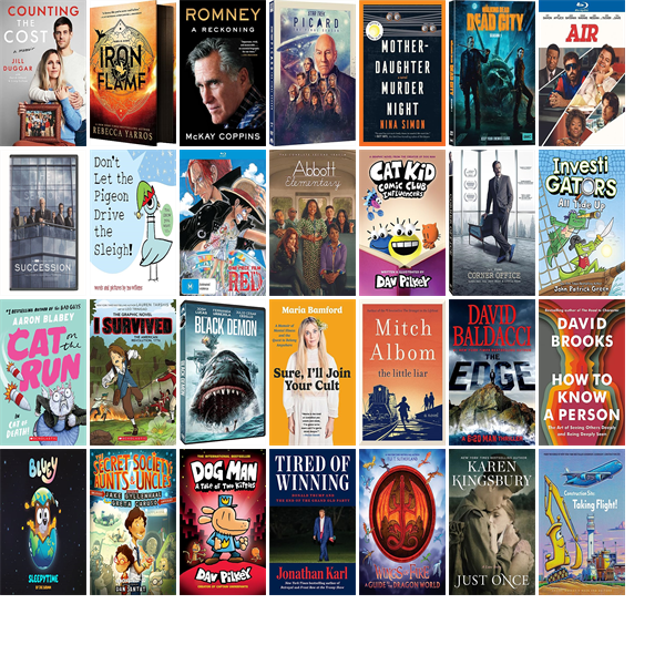 This week the Framingham Public Library has 271 new books and 31 new movies.  New items include Counting the Cost, Iron Flame, Romney, Star Trek, Mother-Daughter Murder Night, The Walking Dead, Air, Succession, One Piece Film Red, and Abbott Elementary. wowbrary.org/nu.aspx?p=901-…