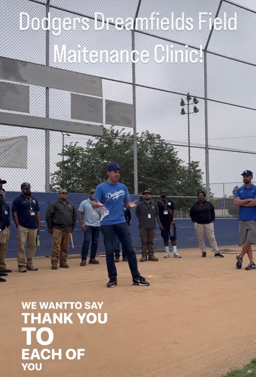 Manny Aceves (@mannyaceves) on Twitter photo Big thanks to <a href="/Dodgers/">Los Angeles Dodgers</a> Jordan Lorenz for providing such a great field maintenance clinic at #DodgersDreamfield Roosevelt Park. Partners came together to learn best practices and share ideas. To all of those maintaining our fields, we see you and we thank you!
#dodgersdreamteam Big thanks to <a href="/Dodgers/">Los Angeles Dodgers</a> Jordan Lorenz for providing such a great field maintenance clinic at #DodgersDreamfield Roosevelt Park. Partners came together to learn best practices and share ideas. To all of those maintaining our fields, we see you and we thank you!
#dodgersdreamteam