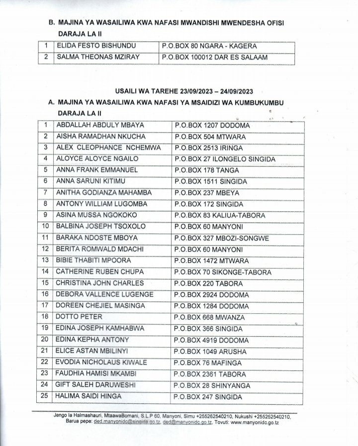 ManyoniDC's tweet image. TANGAZO LA USAILI