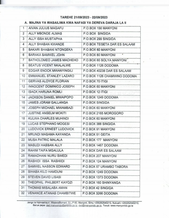 ManyoniDC's tweet image. TANGAZO LA USAILI