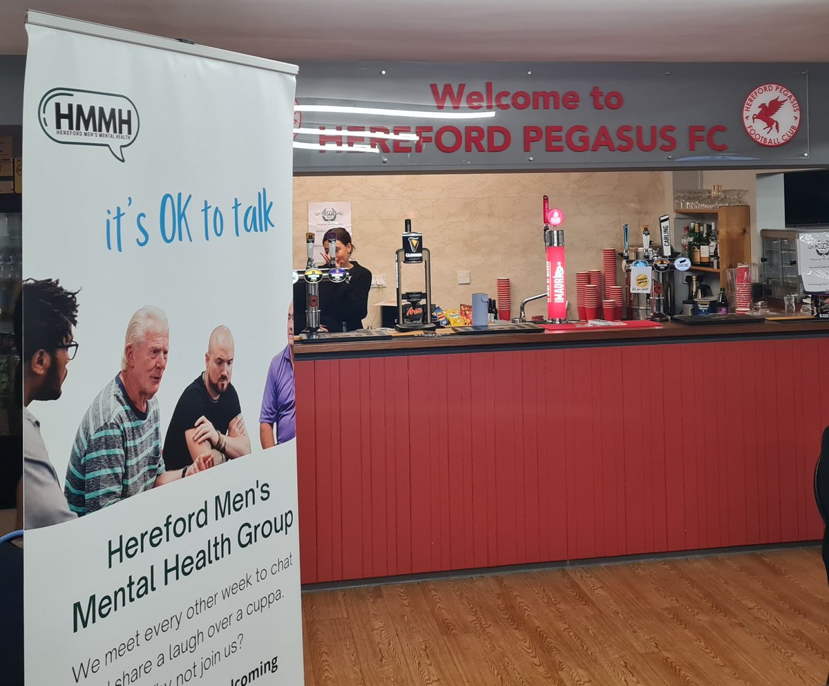 Raising awareness of men's mental health this evening at <a href="/HerefordPegasus/">Hereford Pegasus FC</a> <a href="/HerefordshireFA/">Herefordshire FA</a>