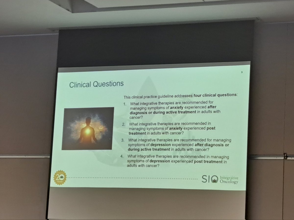 AthinaSpiro's tweet photo. Want to implement #integrative_medicine in your oncology practice? Of course you do! @Linda_E_Carlson and her collaborators have some evidence based recommendations for the treatment of depression and anxiety #Sio2023 https://t.co/qPxvyvJqLb