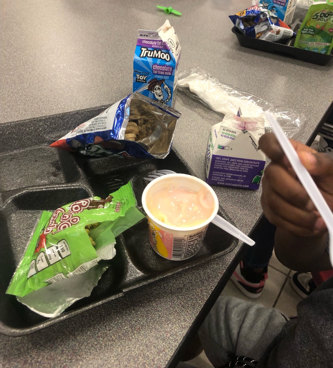 This was my Kindergarten nephew’s lunch yesterday during #grandparentsday. <a href="/MichelleObama/">Michelle Obama</a> would never allow this!