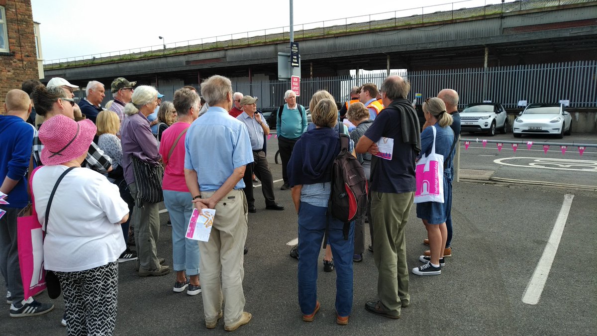 Lots of enthusiasm for docks history on guided tours of #KasbahGrimsby @heritageopenday @ABPHumber