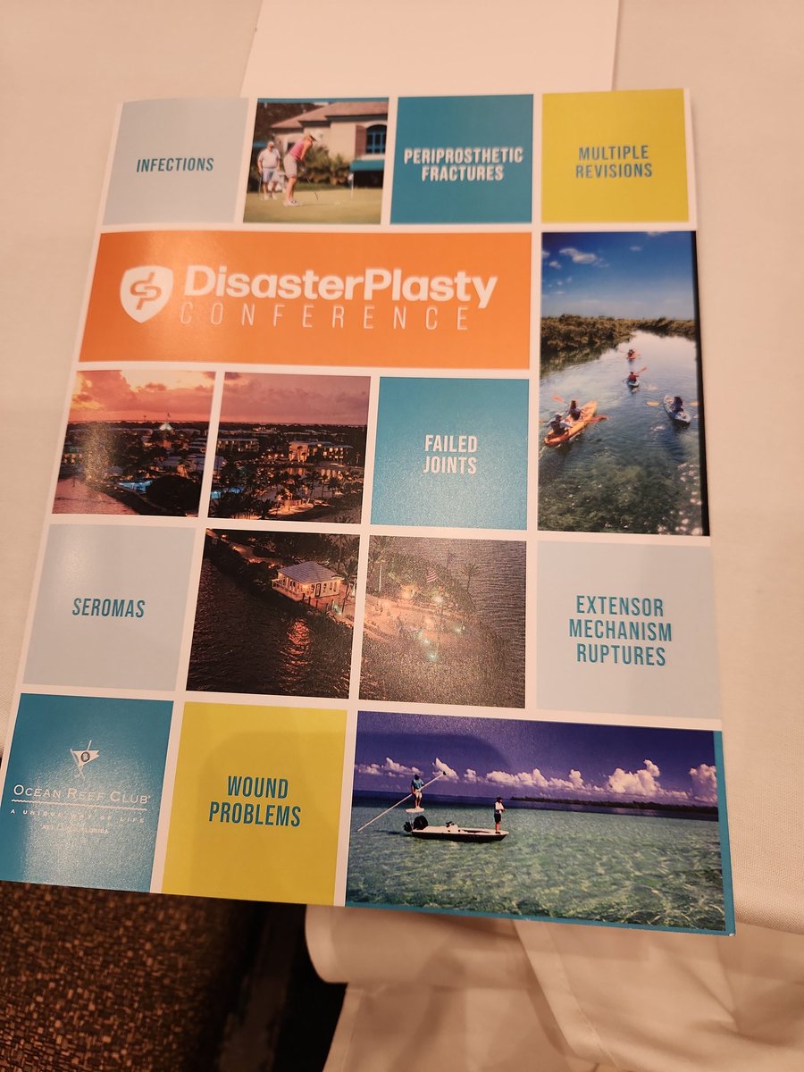 ChrisGraysonMD1's tweet photo. Disasterplasty 2023. Amazing discussion. Amazing faculty. Amazing resort. I would highly recommend anyone who works in the revision space attend next year. Experts discussing complex issues, successes, and failures, all in an open an humble manner.  Keep an eye out for 2024! https://t.co/4WADkbLQWQ