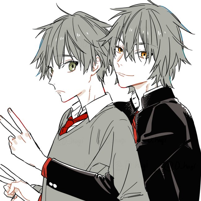 どちらも高校生時のを描くの楽しかったです