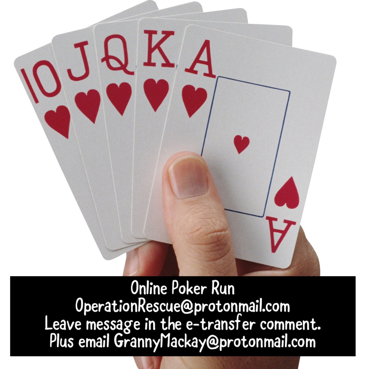 PrisonersInAB's tweet photo. #Coutts4 
Online Poker Run
 $20 Blind Hand #WhatIsInTheEnvelope 
E-transfer to 
OperationRescue@protonmail.com
Leave message in the e-transfer comment. 
Plus email your request GrannyMackay@protonmail.com https://t.co/fS9LmvIPDI