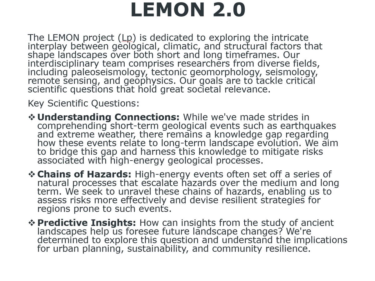 Lemon Project (@the_lemon_wg) on Twitter photo Now, introducing LEMON 2.0 🚀...
A dynamic and collaborative research initiative under the TERPRO Commission within INQUA.
To join, please visit the link below or email us.
forms.gle/TZnUXedGp5VgH8…
<a href="/INQUA/">INQUA</a> <a href="/terpro_inqua/">TERPRO INQUA</a> <a href="/INQUA_ECR/">INQUA Early Career Researchers</a> <a href="/aiqua_quat/">AIQUA</a> <a href="/AOQRIndia/">Association of Quaternary Researchers</a> Now, introducing LEMON 2.0 🚀...
A dynamic and collaborative research initiative under the TERPRO Commission within INQUA.
To join, please visit the link below or email us.
forms.gle/TZnUXedGp5VgH8…
<a href="/INQUA/">INQUA</a> <a href="/terpro_inqua/">TERPRO INQUA</a> <a href="/INQUA_ECR/">INQUA Early Career Researchers</a> <a href="/aiqua_quat/">AIQUA</a> <a href="/AOQRIndia/">Association of Quaternary Researchers</a>