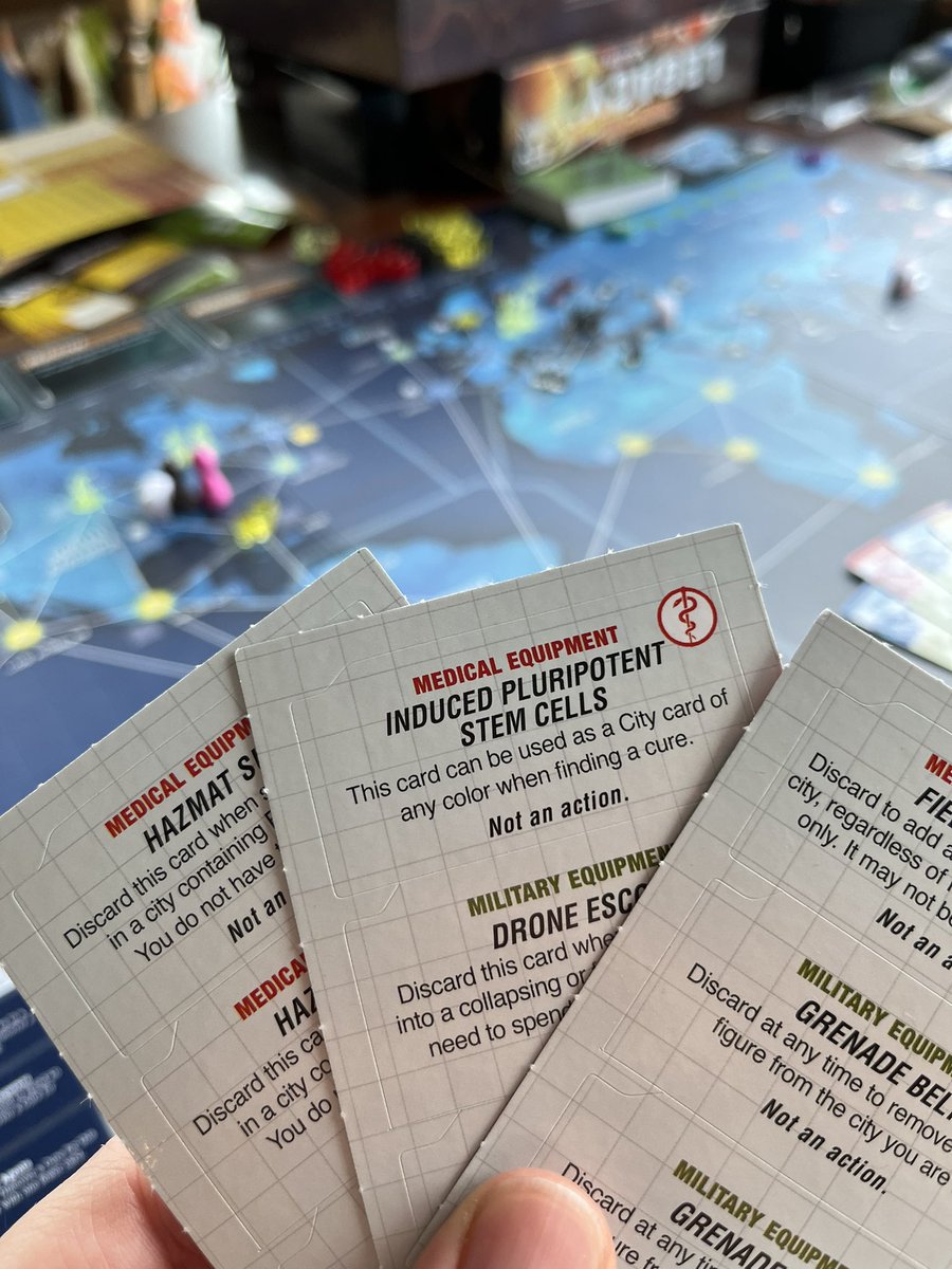 #spoilers #boardgames Knew my research was important but wasn’t expecting it to keep the zombies at bay! #pandemic #legacy #iPSC #stemcells #therapy #nkcells