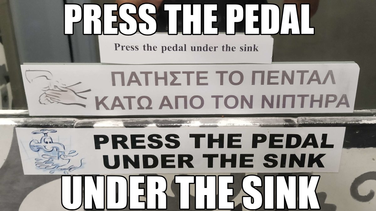 kostasmikroud's tweet photo. PRESS THE PEDAL UNDER THE SINK https://t.co/m70vsvo4AQ
