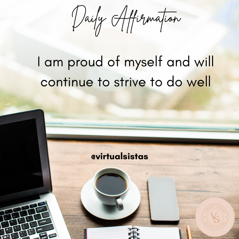 ✨Daily Affirmation✨
.
I am proud of myself and will continue to strive to do well
.
.
.
.
.
.
.
.
#virtualsistas #remoteteams #smallbusinesshelp #freelancing #virtualadmin #socialmediastrategist #virtualassistanthelp #creativevirtualassistant #executivevirtualassistant