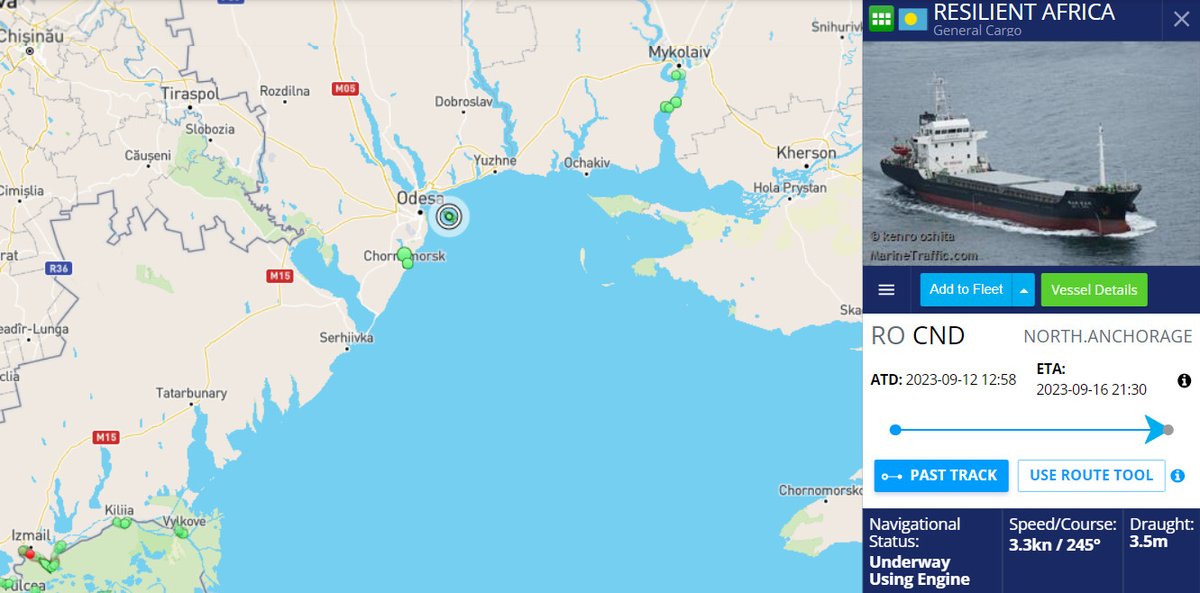 🚢 Bulk carriers 🇵🇼RESILIENT AFRICA and 🇵🇼AROYAT will be loaded with 20 kmt of wheat. These are the first two inbound vessels in the Ukrainian ports after russia withdrew from the #BlackSeaGrainInitiative.