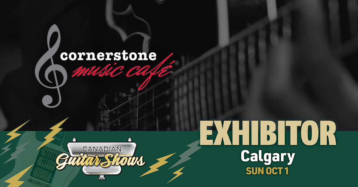 We're pumped that @Cornerstonemsc is coming to the 2023 Calgary Guitar Show! They'll be at the Red & White Club on Sunday, October 1st, so don't miss out! Head over to CanadianGuitarShows.com for more info!