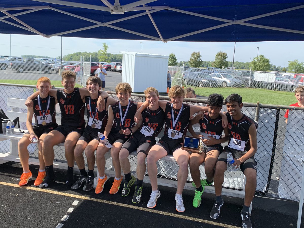 CoachSchumaker's tweet photo. Good day for Van Buren cross country.  HS boys and girls both finish 2nd at the Lakota Myron Cline Invitational. https://t.co/1oK3tAd9rT