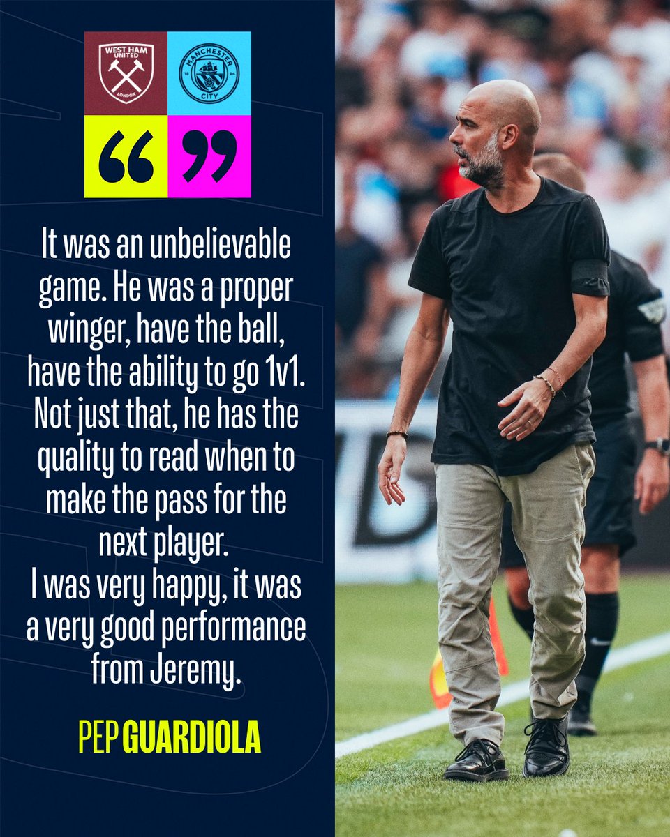 ManCity's tweet photo. High praise from Pep 🙌 https://t.co/9JKDDAQf7e